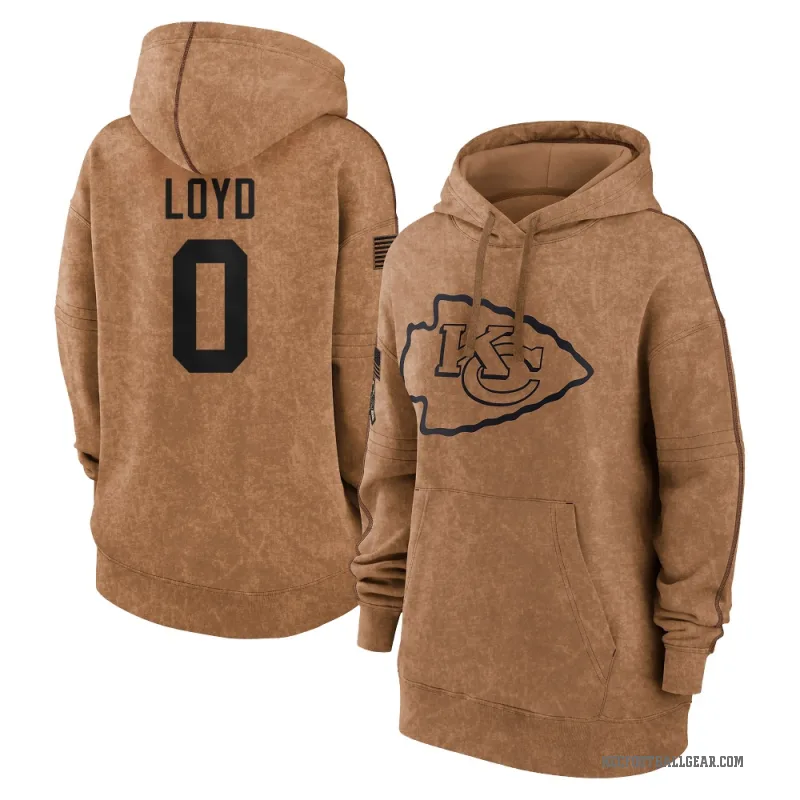 Xavier Loyd Women's Brown Kansas City Chiefs 2023 Salute To Service Pullover Hoodie