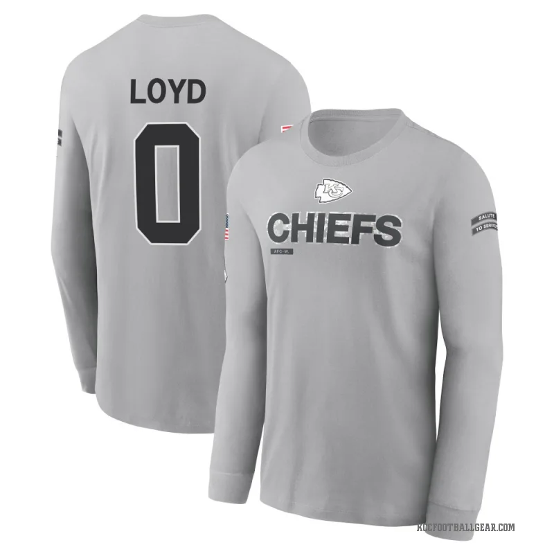 Xavier Loyd Youth Gray Kansas City Chiefs 2024 Salute to Service Long Sleeve T-Shirt