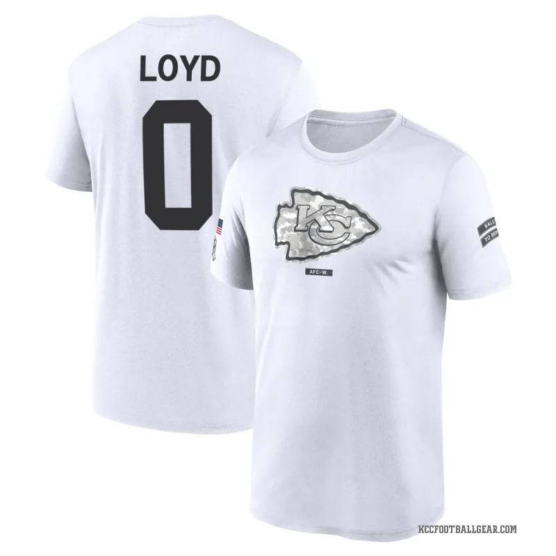 Xavier Loyd Youth White Kansas City Chiefs 2024 Salute to Service Performance T-Shirt