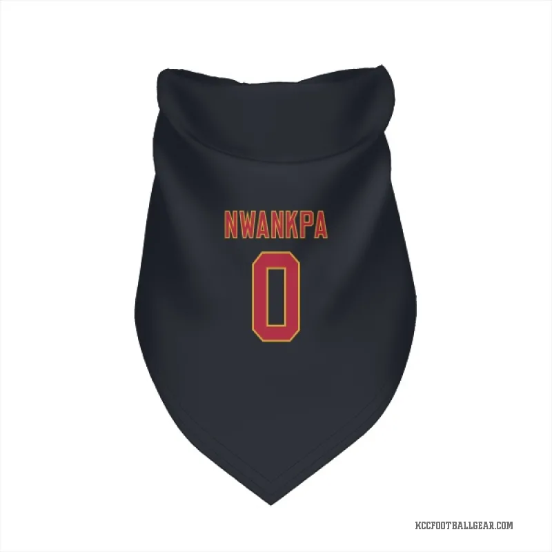 Xavier Nwankpa  Black Kansas City Chiefs  Cat & Dog Pet Bandana