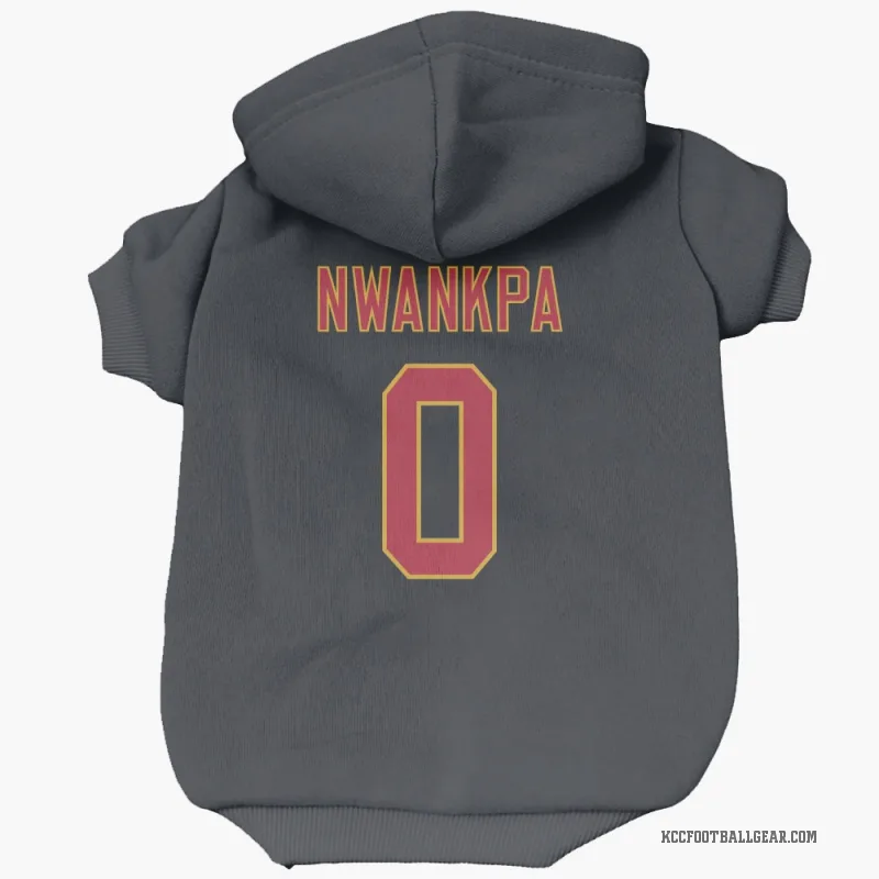 Xavier Nwankpa  Black Kansas City Chiefs  Cat & Dog Pet Hoodie
