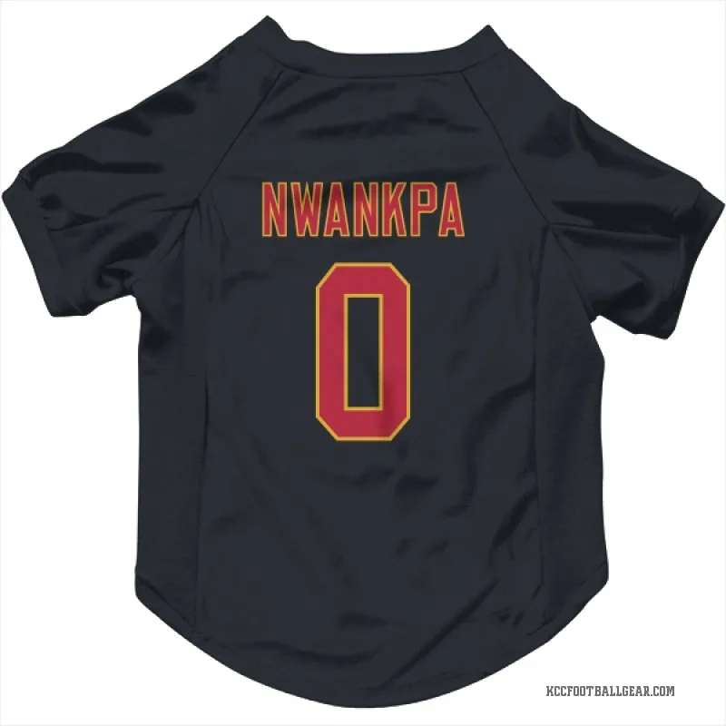 Xavier Nwankpa  Black Kansas City Chiefs  Cat & Dog Pet Jersey