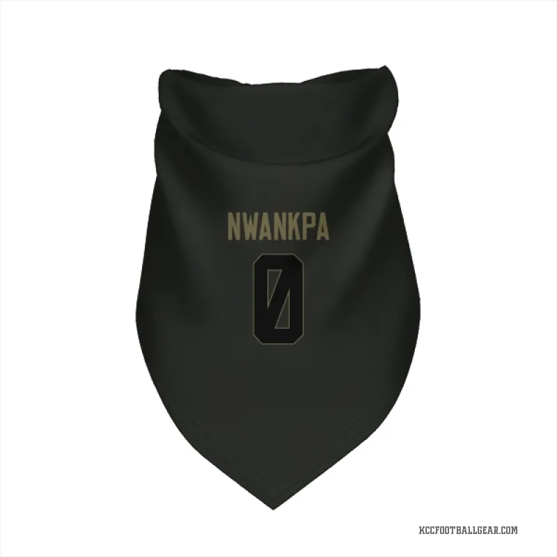 Xavier Nwankpa  Black Kansas City Chiefs  Service Cat & Dog Pet Bandana