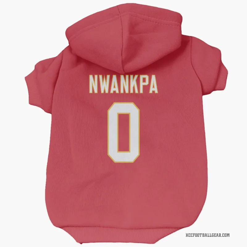 Xavier Nwankpa  Red Kansas City Chiefs  Cat & Dog Pet Hoodie