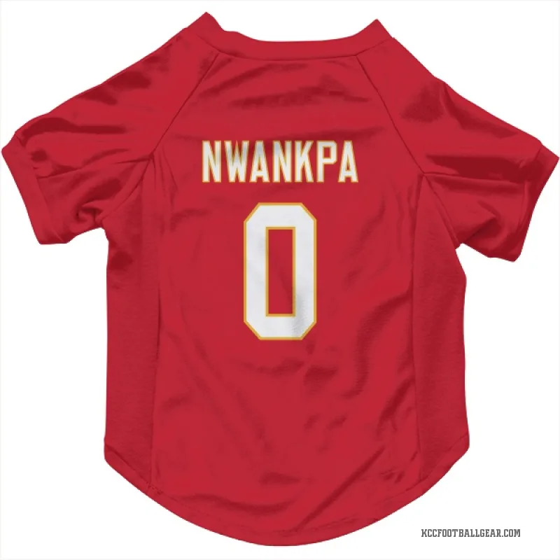 Xavier Nwankpa  Red Kansas City Chiefs  Cat & Dog Pet Jersey