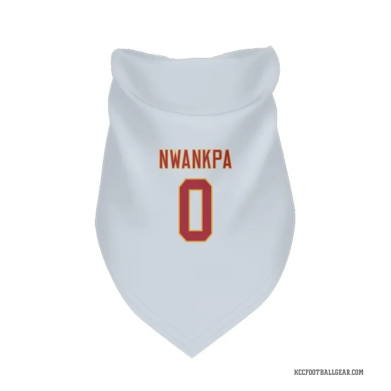 Xavier Nwankpa  White Kansas City Chiefs  Cat & Dog Pet Bandana