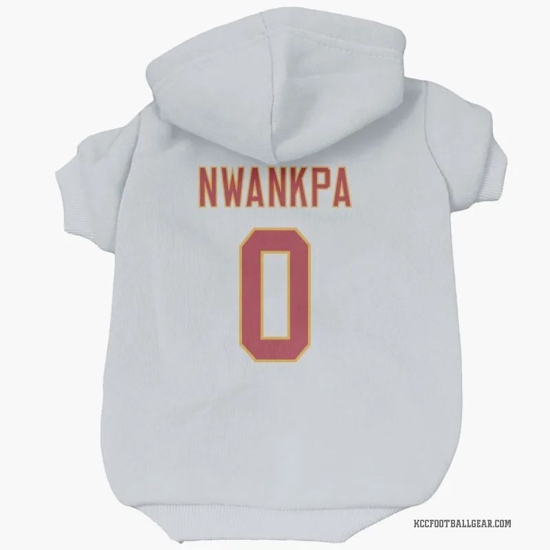 Xavier Nwankpa  White Kansas City Chiefs  Cat & Dog Pet Hoodie