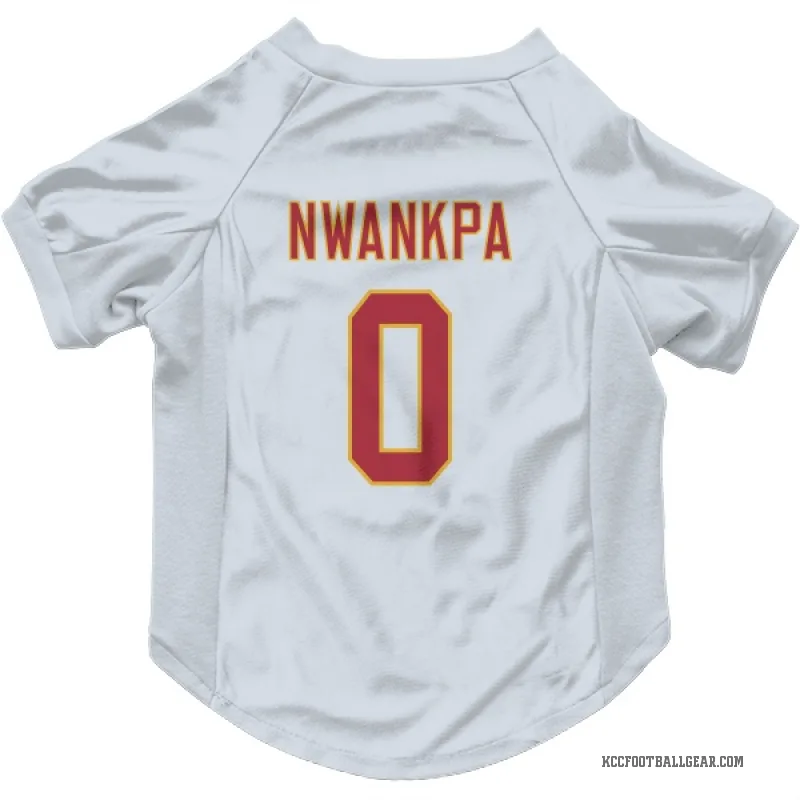 Xavier Nwankpa  White Kansas City Chiefs  Cat & Dog Pet Jersey