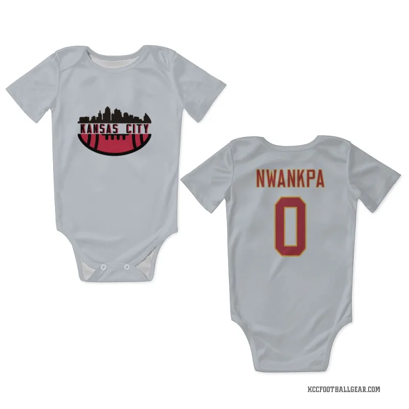Xavier Nwankpa  White Kansas City Chiefs  Newborn & Infant Bodysuit