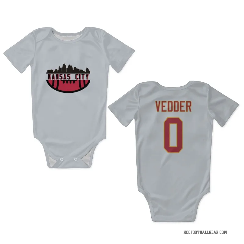 Zelmar Vedder  White Kansas City Chiefs  Newborn & Infant Bodysuit